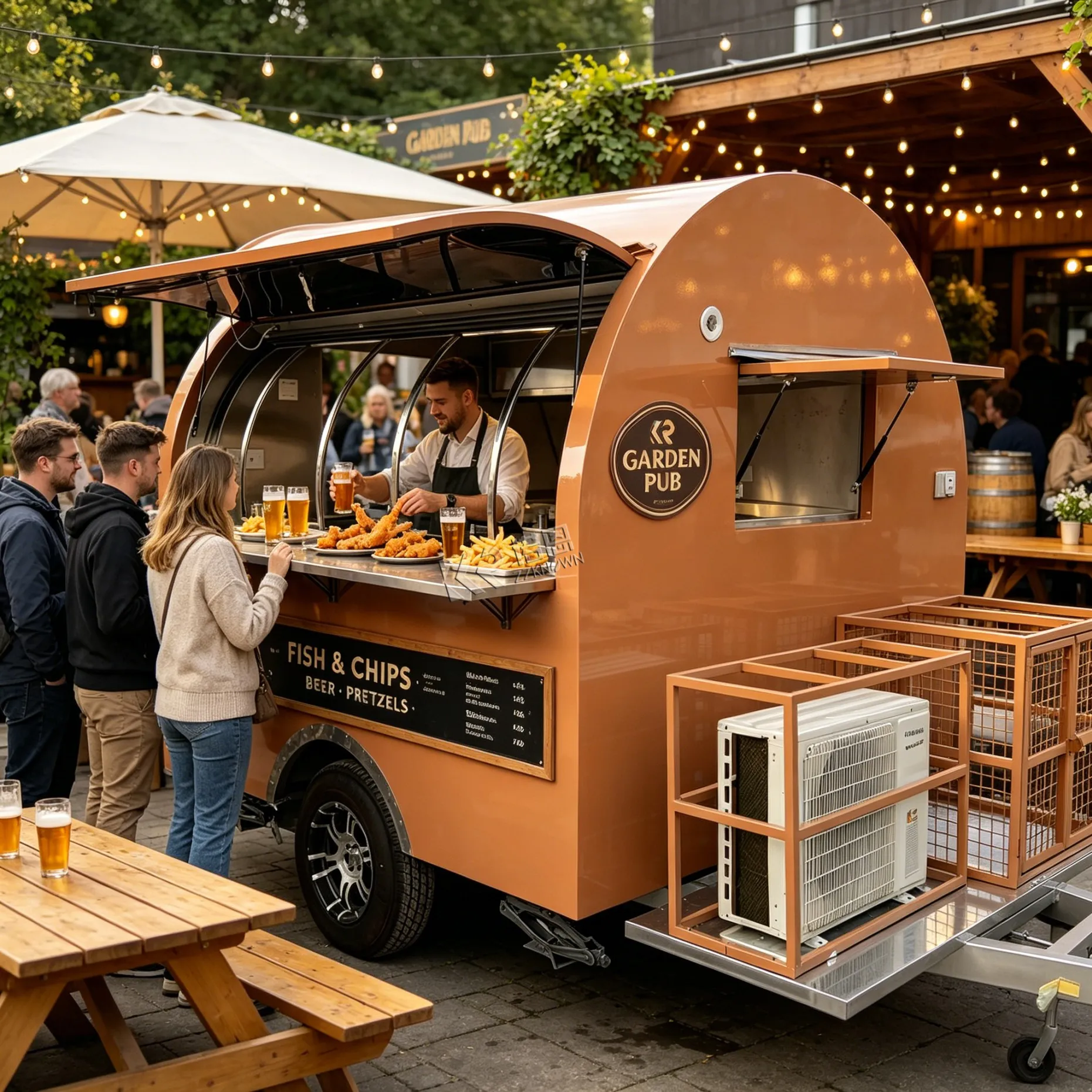 Ice Cream Cart Fast Food Van Bbq Food Trucks Mobile Churros Food Trailer Street Vending Truck For Sale