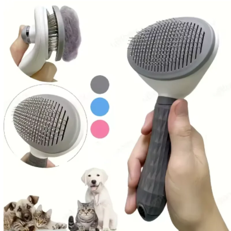 Summer Hot Self Cleaning Pet Dog Brush Cat Comb - Hair Remover Grooming Tool for Dogs And Cats Dematting Comb Pet Accessories