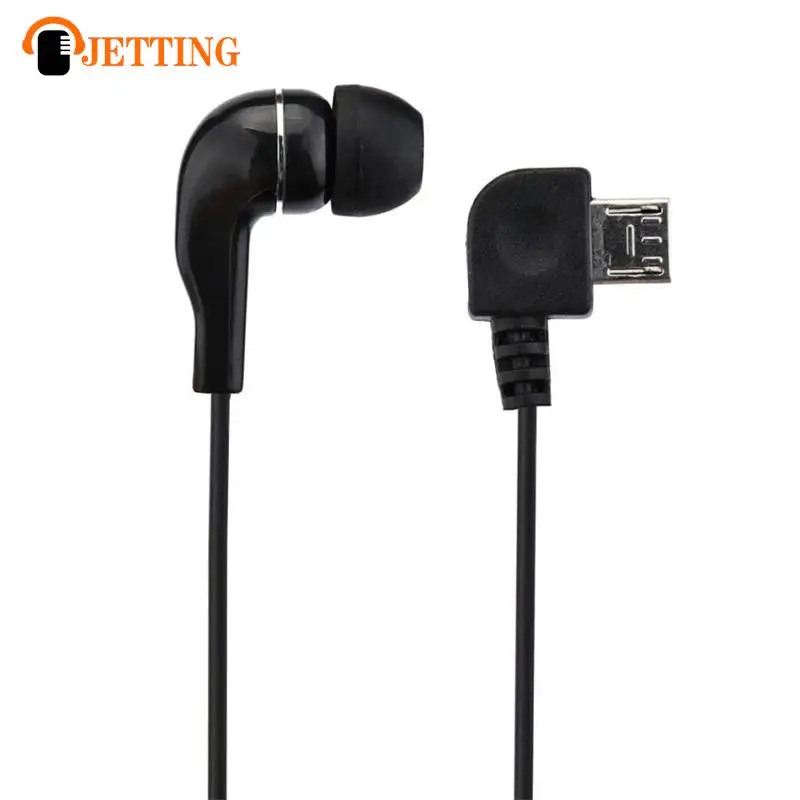 Universal Single Side Mono Wire Micro USB 5 Pins Port Stereo Headset In-Ear For Bluetooth Auxiliary Earphone