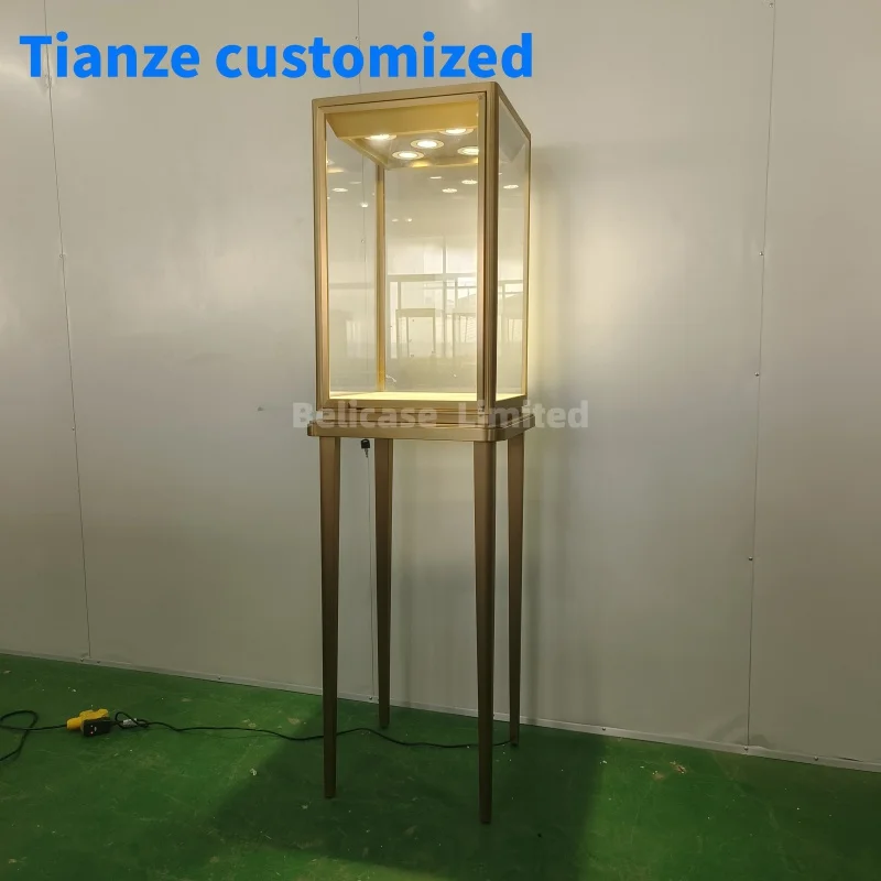 (Customized) customize glass jewelry display retail shop jewellery shop furniture luxury jewelry cabinet display showcase