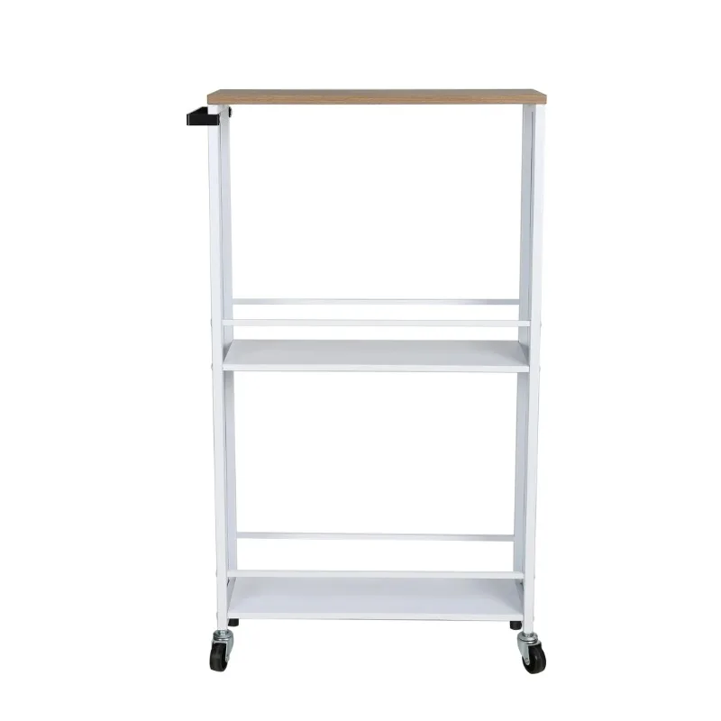 

Slim Utility Storage Cart, Metal Steel, White, Easy Rolling