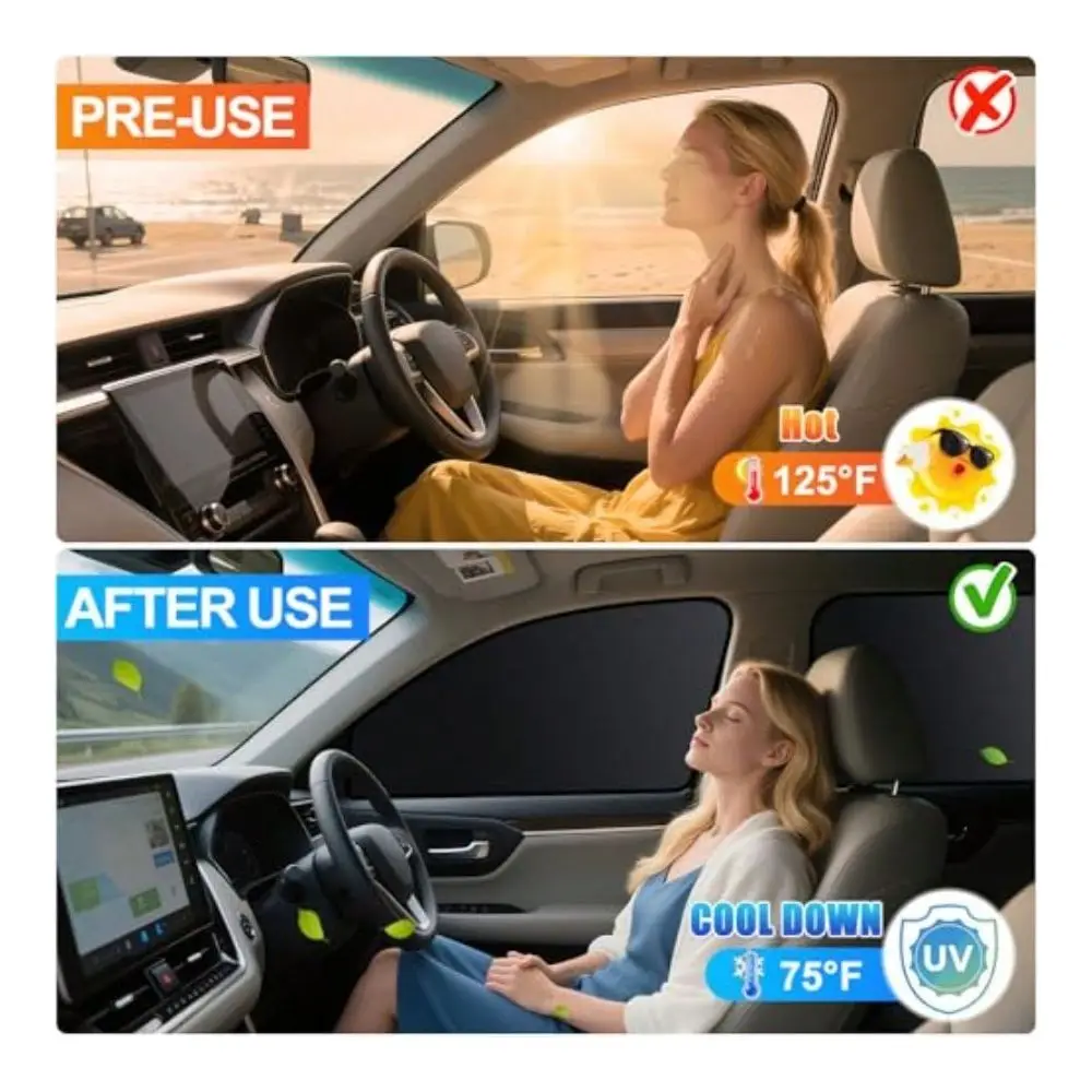 

Window Shades For RAV4 20192024 4 Pcs Magnetic Car Window Covers 100 Block Light Privacy Curtains Side Window Sun Shade For Bab