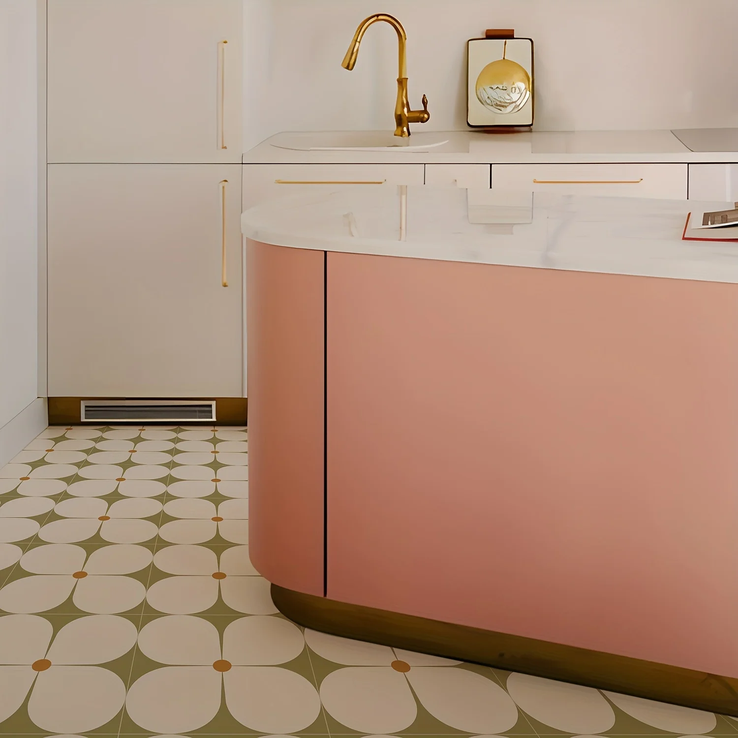 

10pcs Stickers For Modern Floortiles Peel & Sticks, PVC decals for kitchen, bathroom and home decoration walls