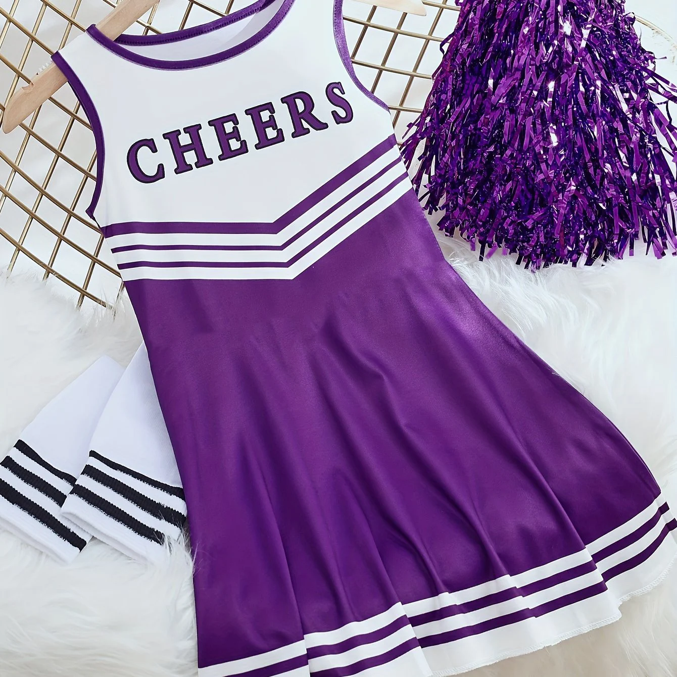 Estate nuove ragazze 3d stampato abito senza maniche Cheerleading Party Uniform Team Opening abbigliamento moda per bambini 3-14 anni venduti