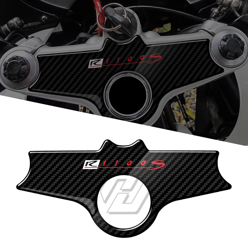 For BMW Motorrad R1100S 1996-2001 3D Carbon-Look Upper Triple Yoke Defender Motorcycle Part Accessory