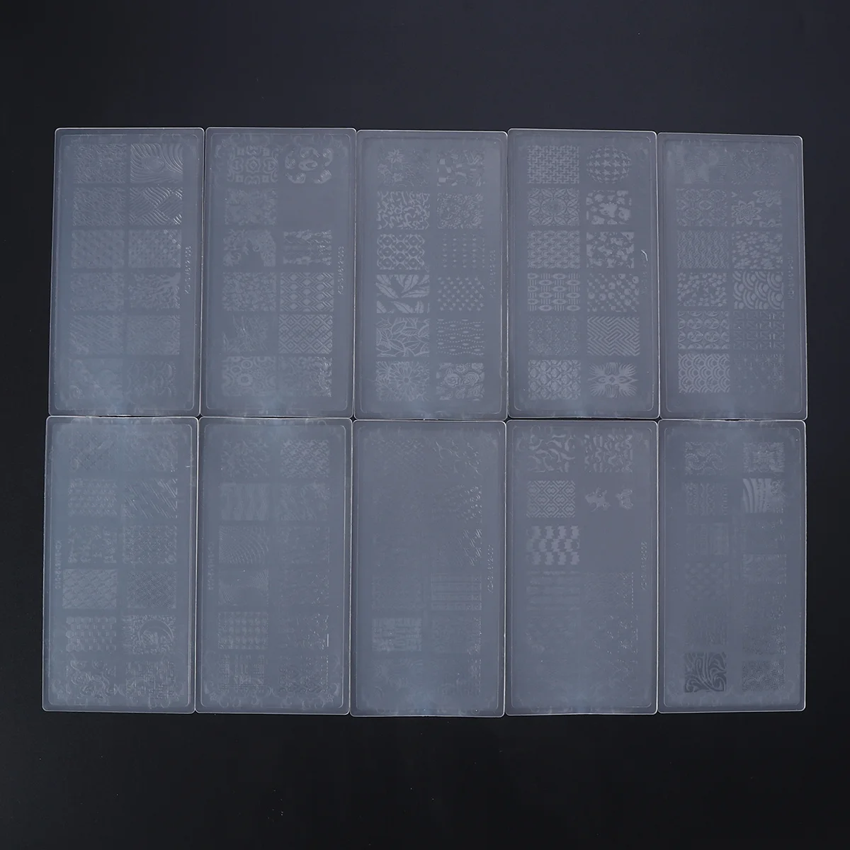 10 stücke Nagel Stempel Platte Diy Spitze Design Hochglanz Finish Für Professionelle Maniküre Kunst Dekoration Zu Hause Party Nail art