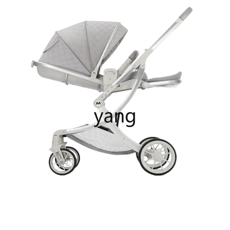 CX High Landscape Stroller Portable Folding Children Newborn Reversing Trolley