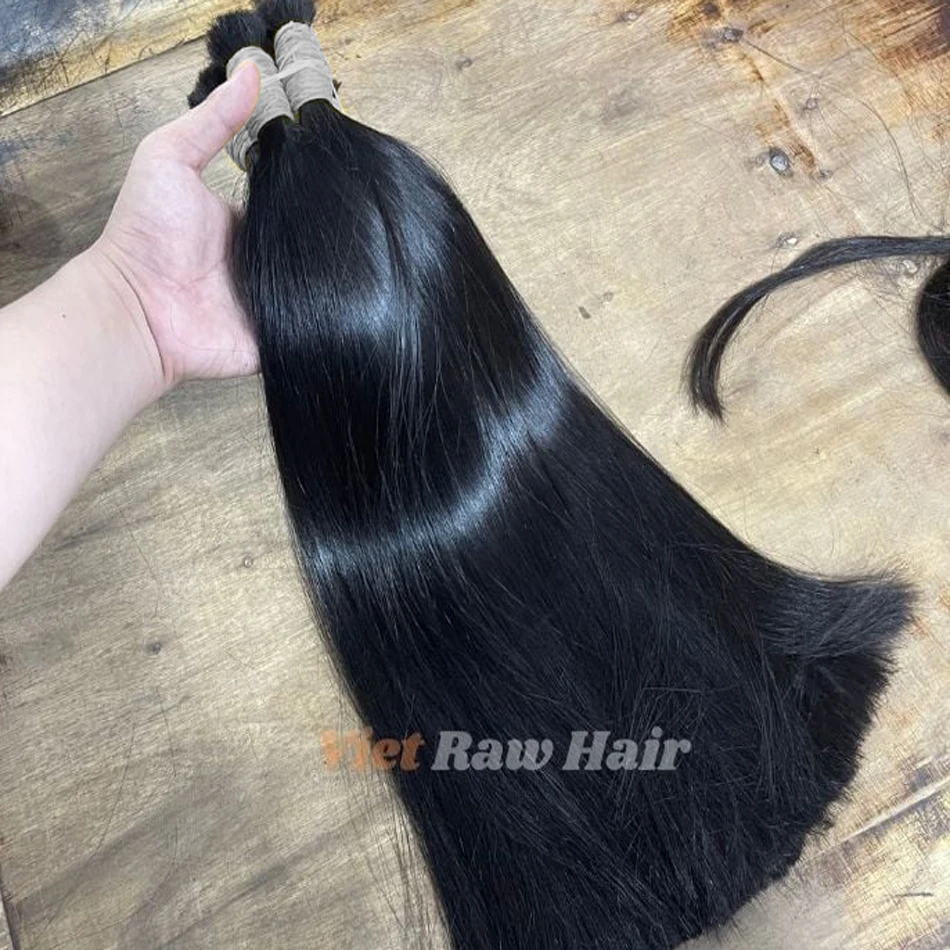 Brazilian human hair 18-30 Inches Long Straight Hair Braiding Bulk Hair Extensions 100% Raw Hair Quality Loiro Natural