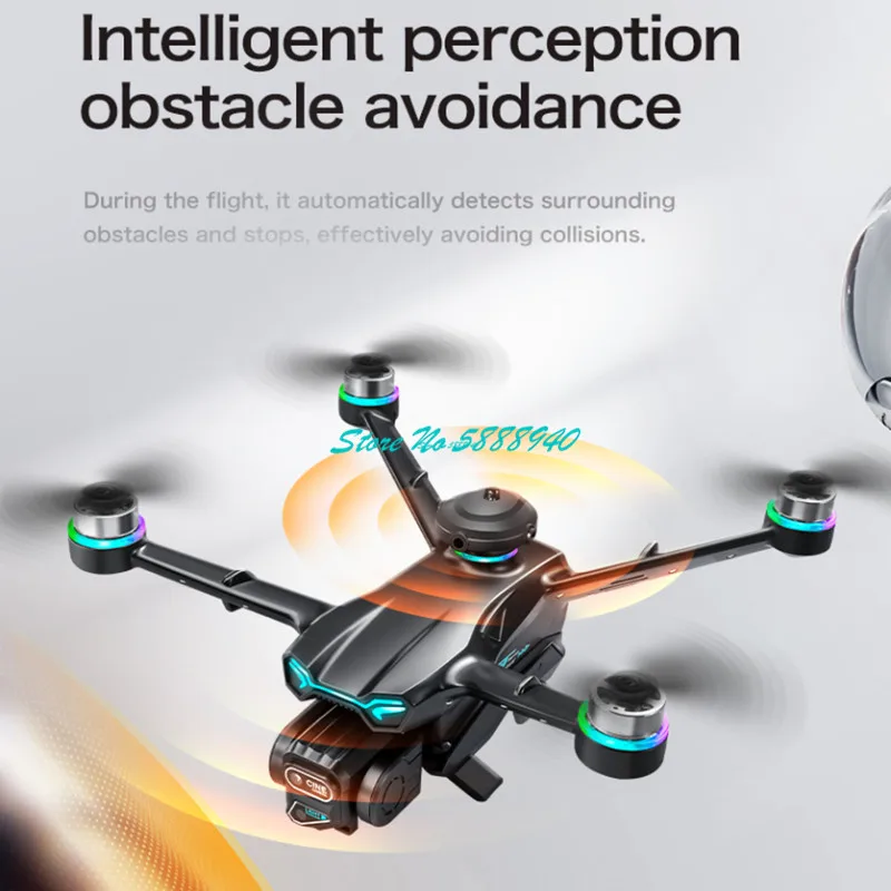 8K ESC Fluxo Óptico Evitar Obstáculos WIFI FPV Controle Remoto Quadcopter 360 °   Voo surround GPS sem escova siga-me Rc Drone