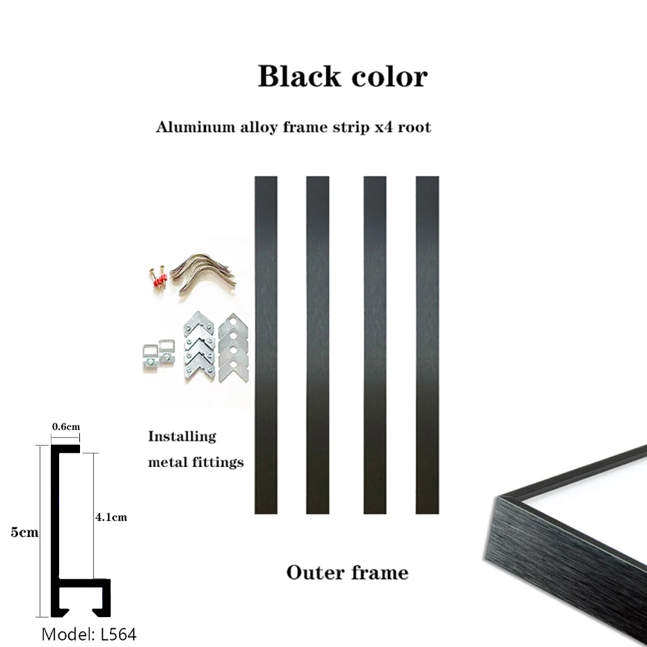Customized Metal Aluminum Alloy Canvas Frame  Dedicated Link 70x140cm 80x160cm 100x100cm Various Large And Small Sizes Availabl