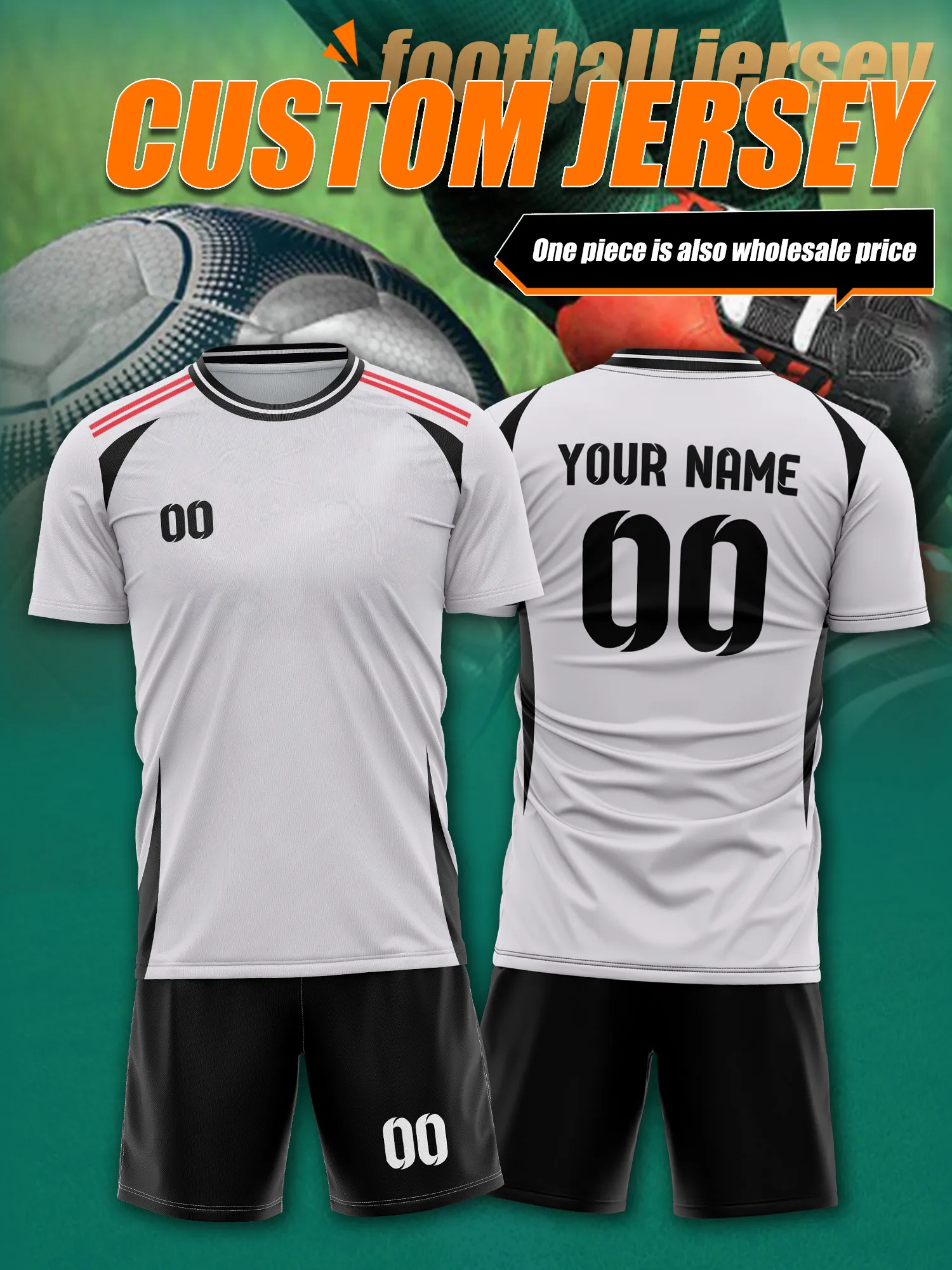 

Футбольная форма с индивидуальным номером и именем, эластичные утолщенные манжеты, теплая молодежная форма для матчей