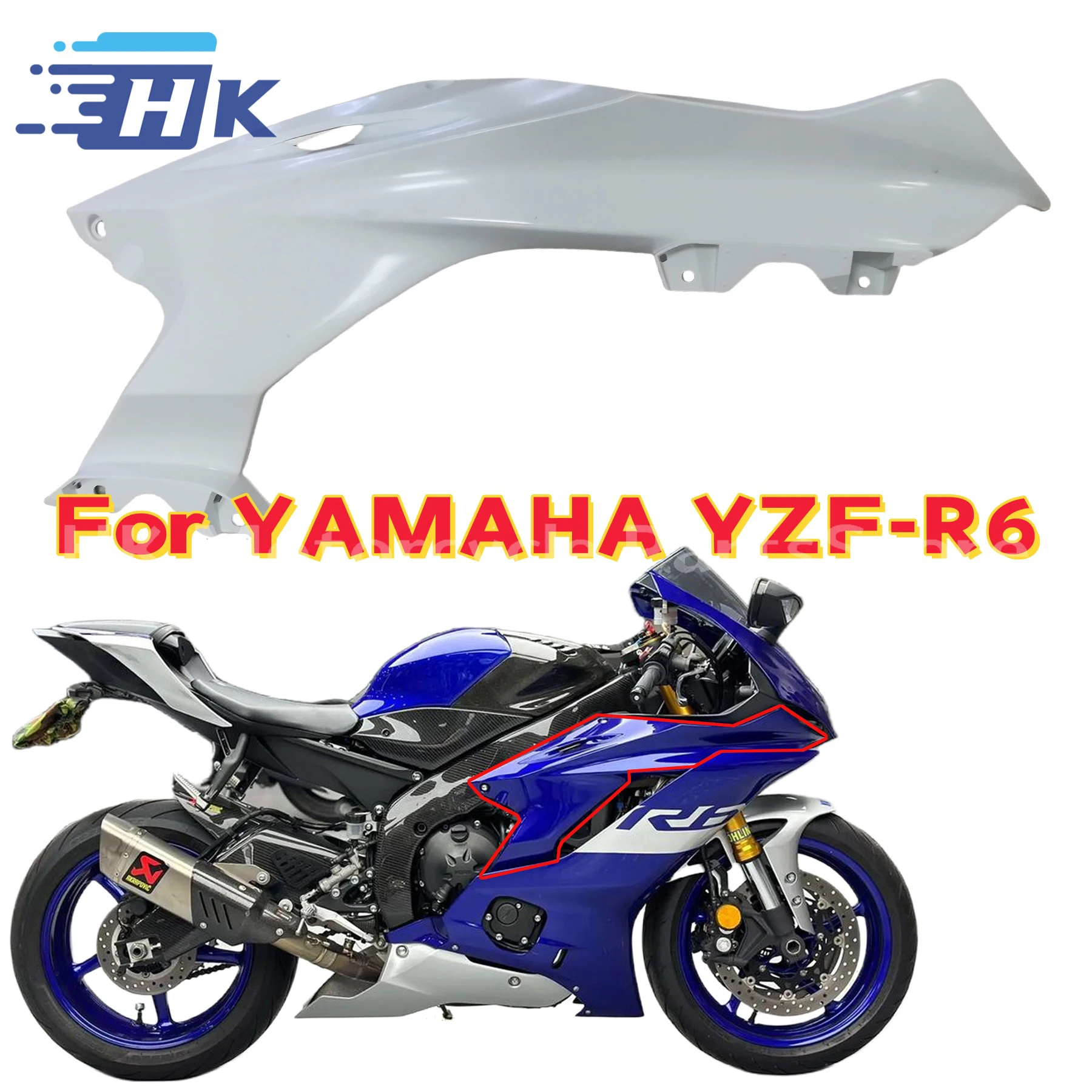 Body Works Cover Fairings YZFR6 17 18 19 20 21 22 23 Motorcycle Aftermarket Fairing Kit Panel for YAMAHA YZF R6 2017-2023