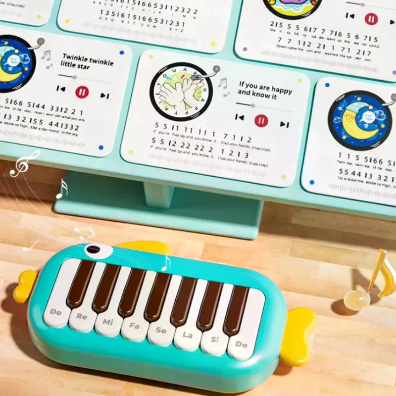 1 セット学習教育ゲームベビー楽器モンテッソーリ電子多機能音楽ピアノキーボードおもちゃ子供のため