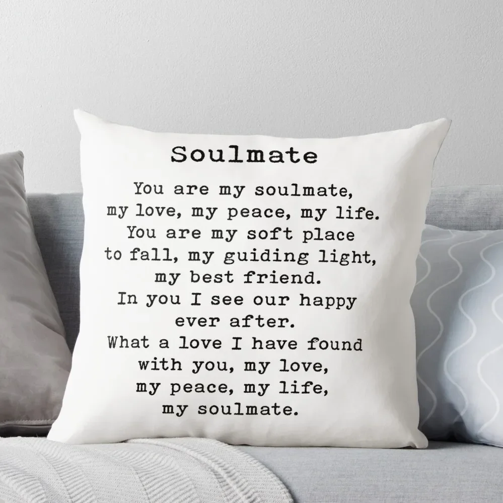 

You are my soulmate, романтическая декоративная подушка с цитатами, роскошная наволочка, подушка, чехол для подушки