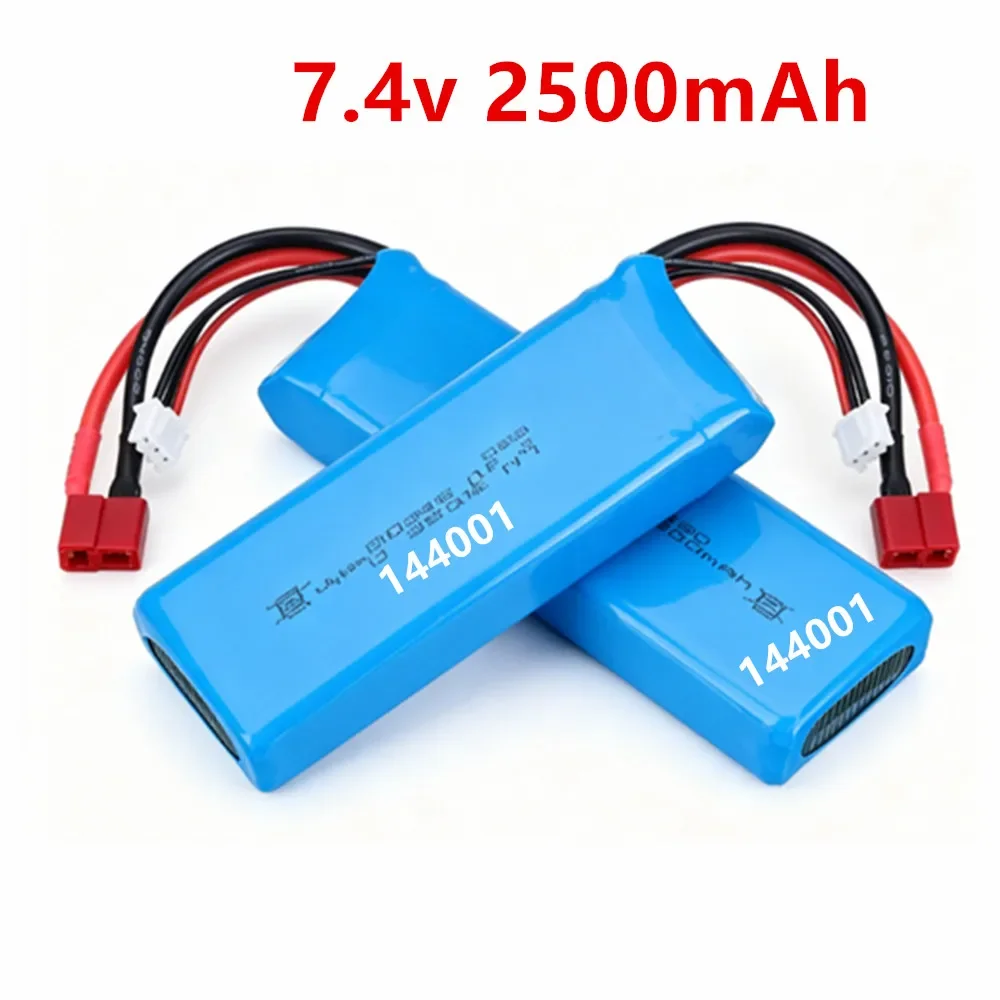 For Wltoys 144001 124016 124017 124018 124019 104001 12428 12423 RC Car 7.4V LiPo Battery 2500mAh 2s