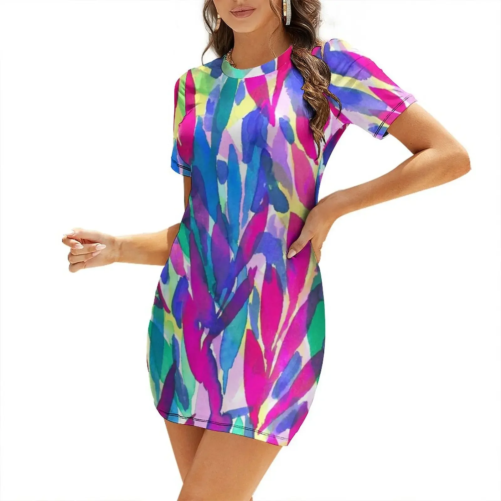 

Tropicali Short-Sleeved Dress dresses for women 2026 luxury designer party Bride dresses summer women's suit party dresses woman