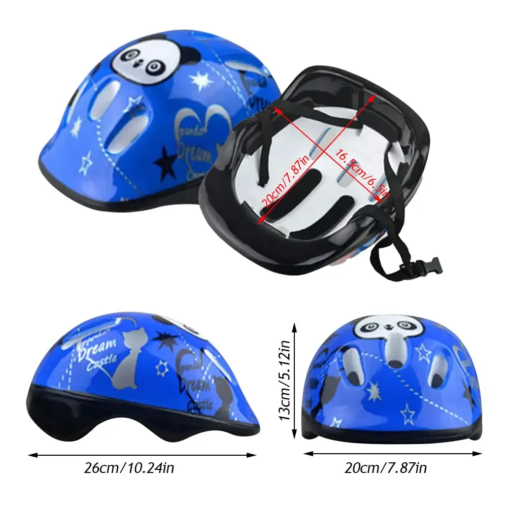 Panda Pattern Head Helmets Skating Skate Board for Kids Girls Boys Protective Gear Children's Stunt Safety Helmet Cycling Helmet