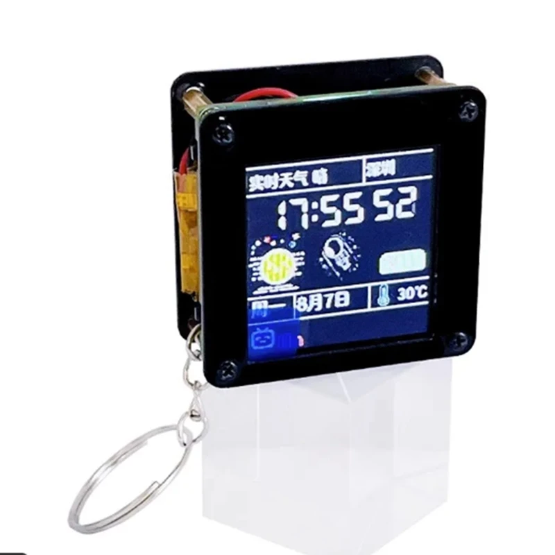 Adornos colgantes portátiles ESP32 C3, pantalla LCD de 1,44 pulgadas, Mini TV Lvgl Spaceman St7735, pantalla SPI