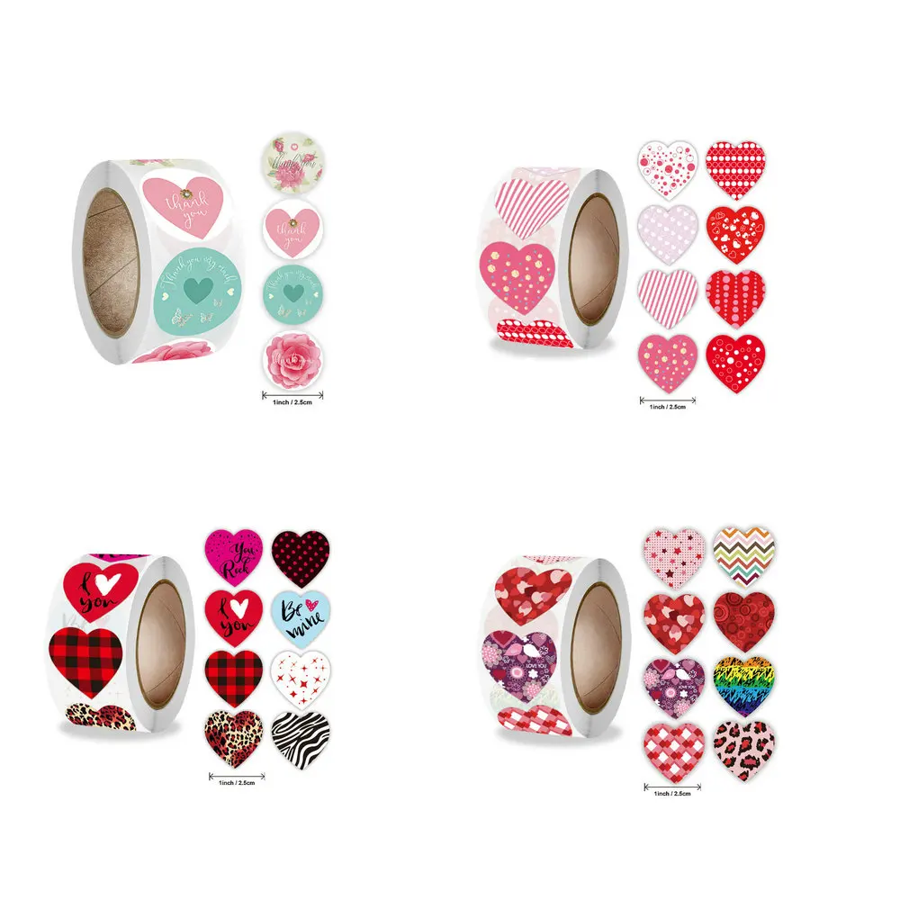 New Wholesale Valentine’s Day vindicate  Love sticker Cardioidary Gift weddings decoration Self-adhesive labels