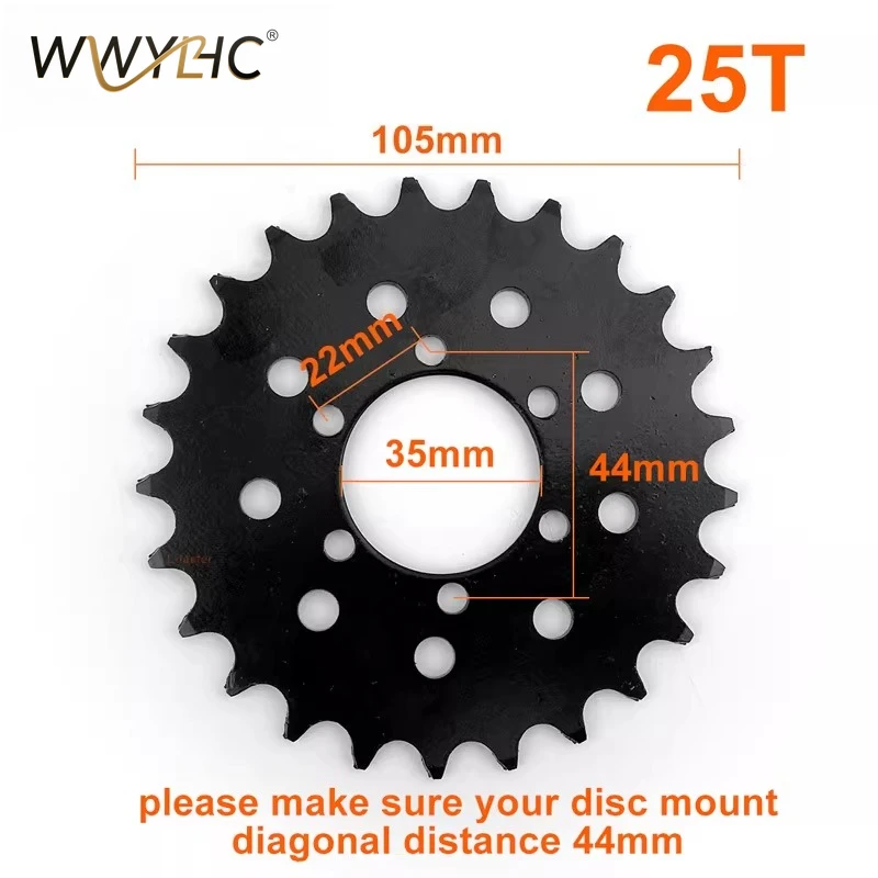 Suitable for Electric Bicycle and Motorcycle Accessories, Used for 410 Chain, 25T 28T 32T Brake Disc Sprocket