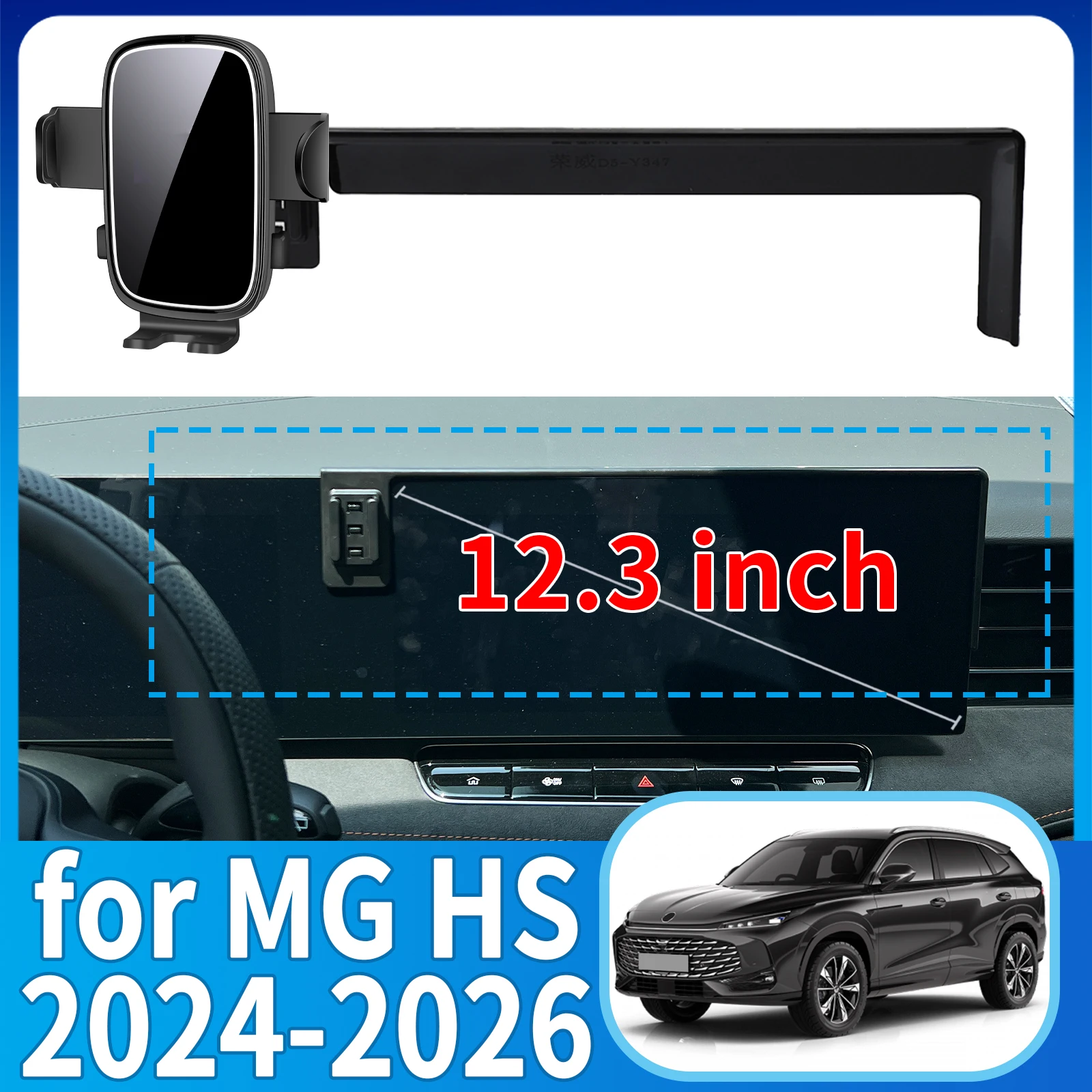 

fit for MG HS MGHS EHS PHEV 2024 2025 2026 Phone Holder, Dashboard Screen Mount Bracket Easy Installation​​ Car accessoires