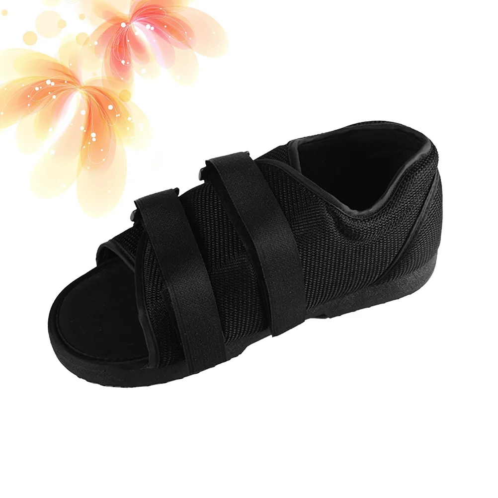 Widened Adjustable Shoes Fat Wide Surgery After Injury Deformed Thumb Shoes (ML Black) Foot Surgery Shoes