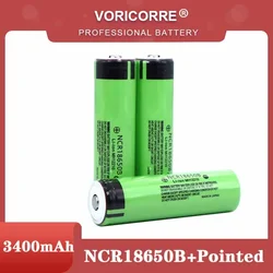 New Original 18650 3.7 v 3400 mah Lithium Rechargeable Battery NCR18650B with Pointed(No PCB) For flashlight batteries