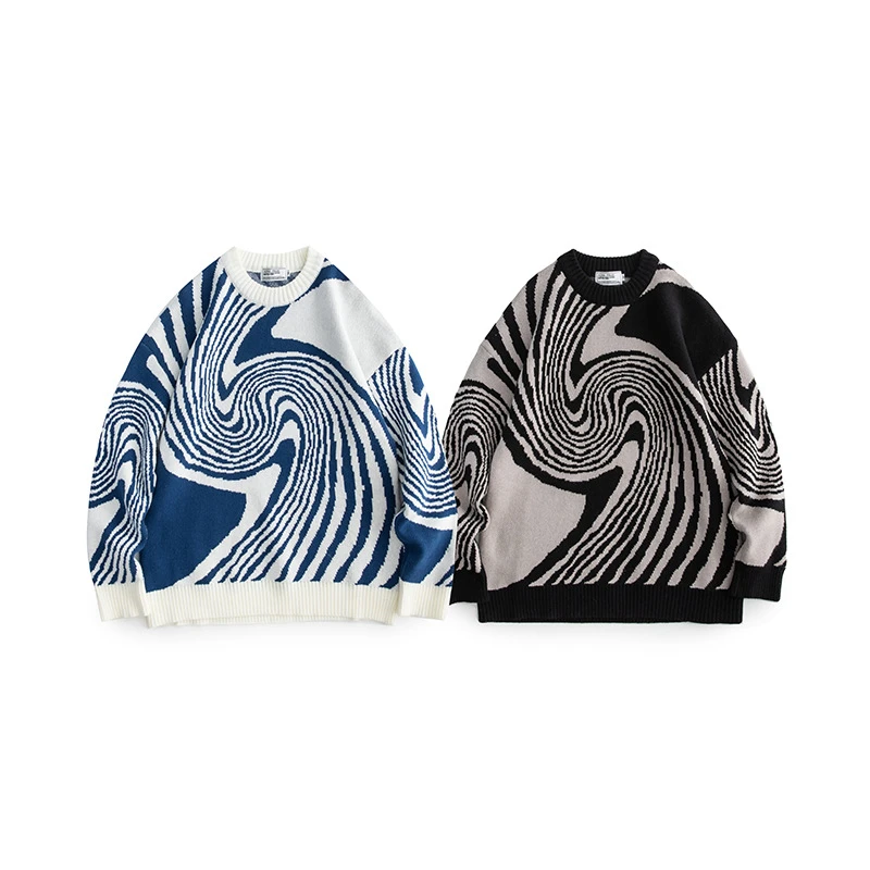 

New Mens Sweaters Japanese Streetwear Oversized Sweater Pullovers Spring Autumn Fashion Unisex Casual Tops Sweaters Jumpers Male