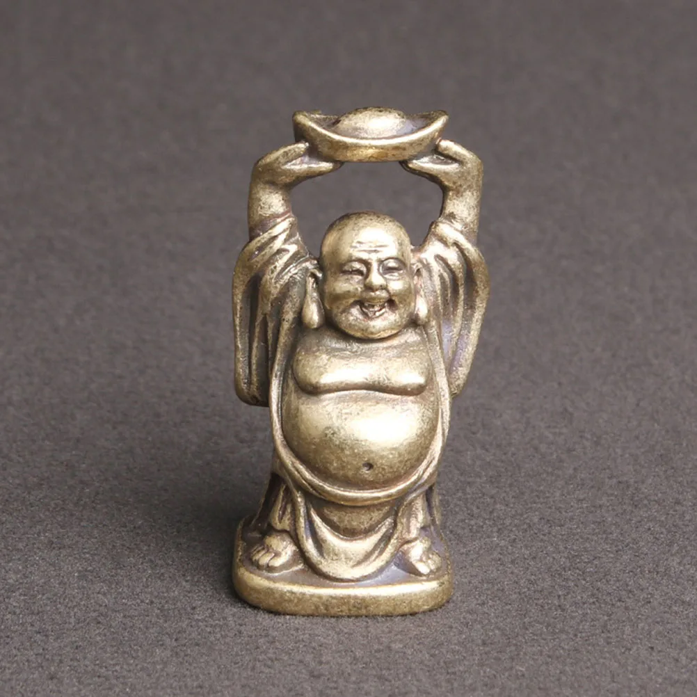 

2pcs Brass Craft Figurine Statue Vintage Decor Zen Figurine Desktop Desktop Brass Statue Craft Retro Home Mini Model