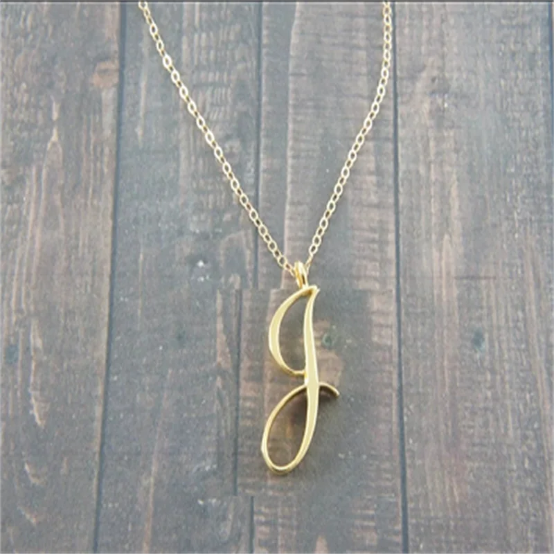 ZMZ 2019 Europe/US fashion English letter pendant lovely letter J text necklace gift for mom/girlfriend party jewelry