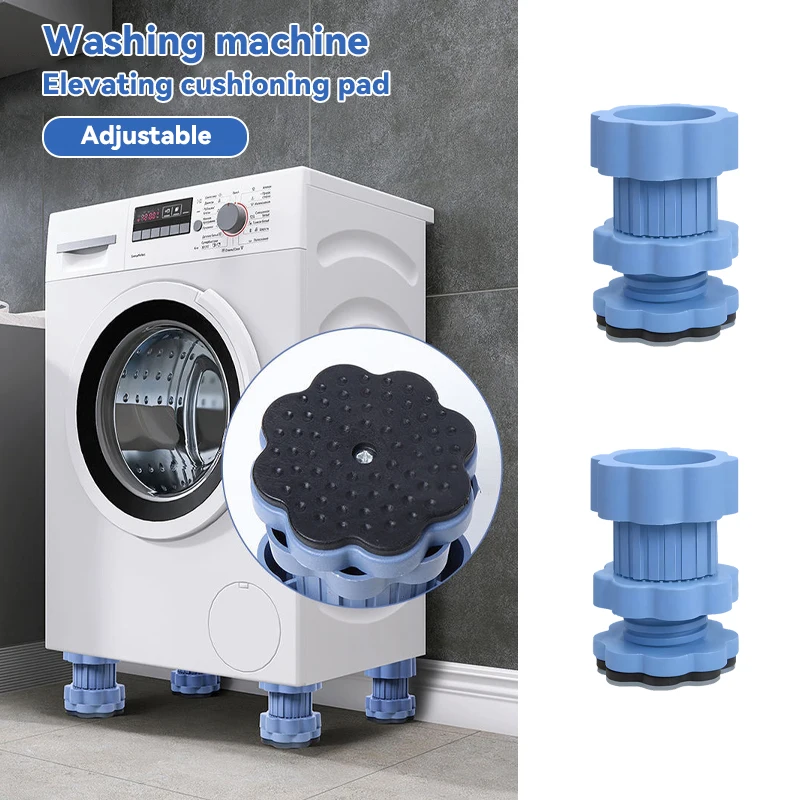 

New Universal Adjustable Height Washing Machine Foot Pads Anti Vibration Refrigerator Base Fixed Non-Slip Pad Support Stands