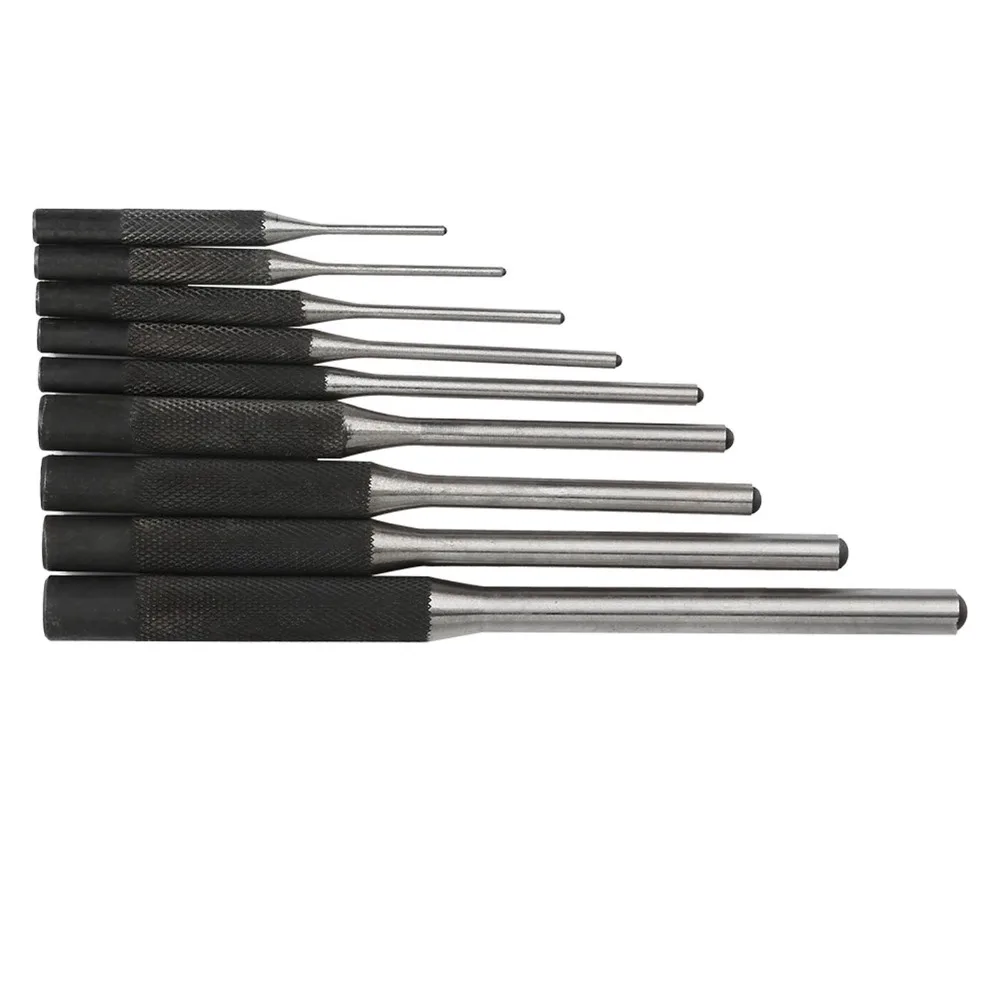9pcs Precision 9 Sizes Roll Pin Punch Set Durable Steel Storage Bag Pin Punch Kit Starter Punch Set For Mechanics