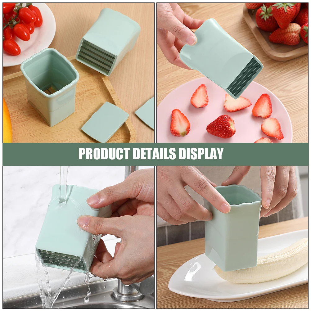 

Fruit Slicer 304 Stainless Steel Yellow Kitchen Gadgets Vegetable Potato Slicer Tool Hand Press Fruits Chopper Portable