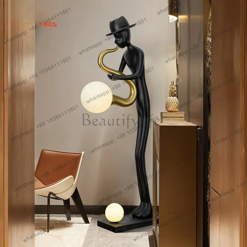 

Modern light luxury large floor-to-ceiling living room sofa decorative ornaments hotel lobby exhibition hall sculpture