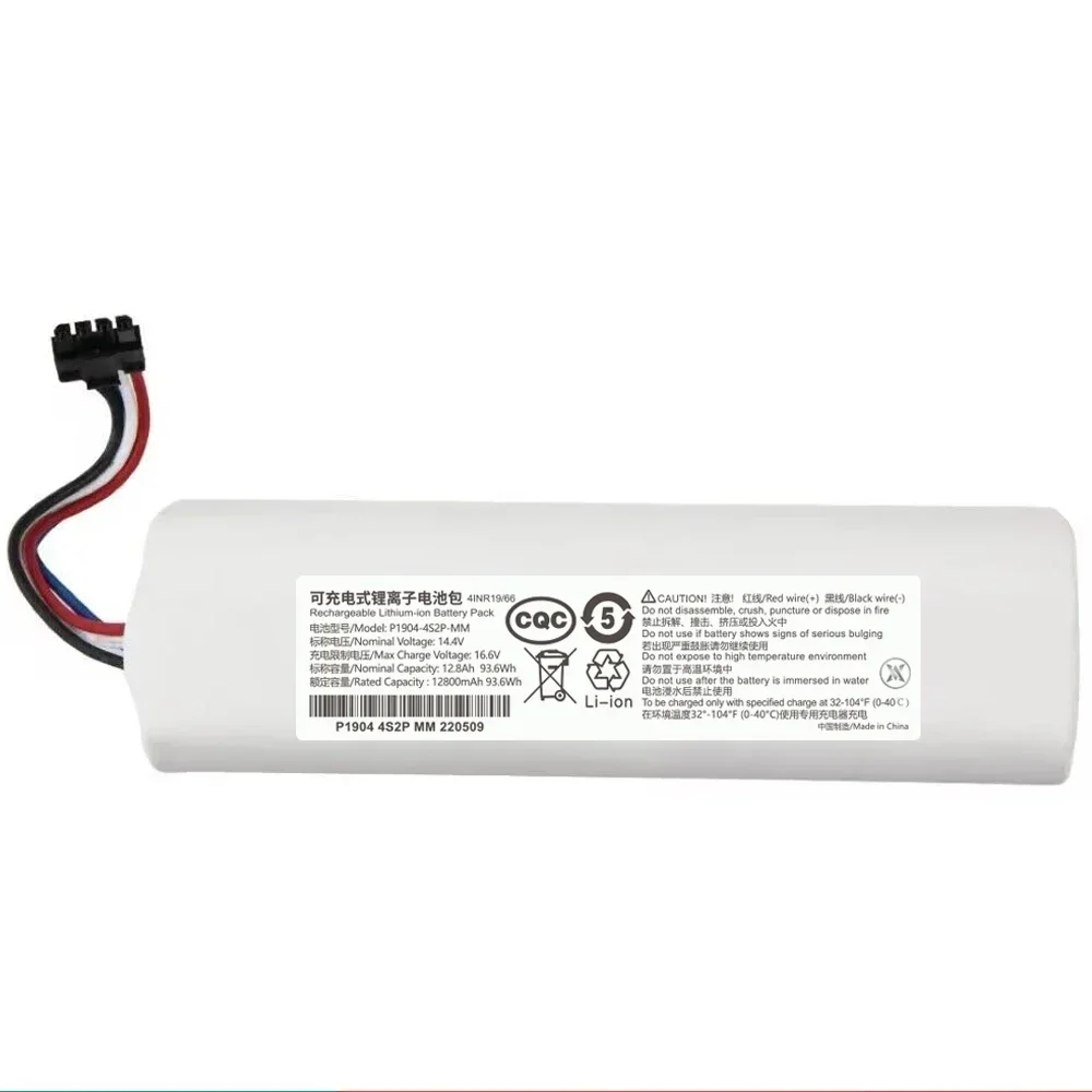 Genuine for Dreame Robot Vacuum Mop Cleaner D9 F9 L10 L10 Pro 12800mAh Lithium-ion Battery Pack 4INR19/66-2