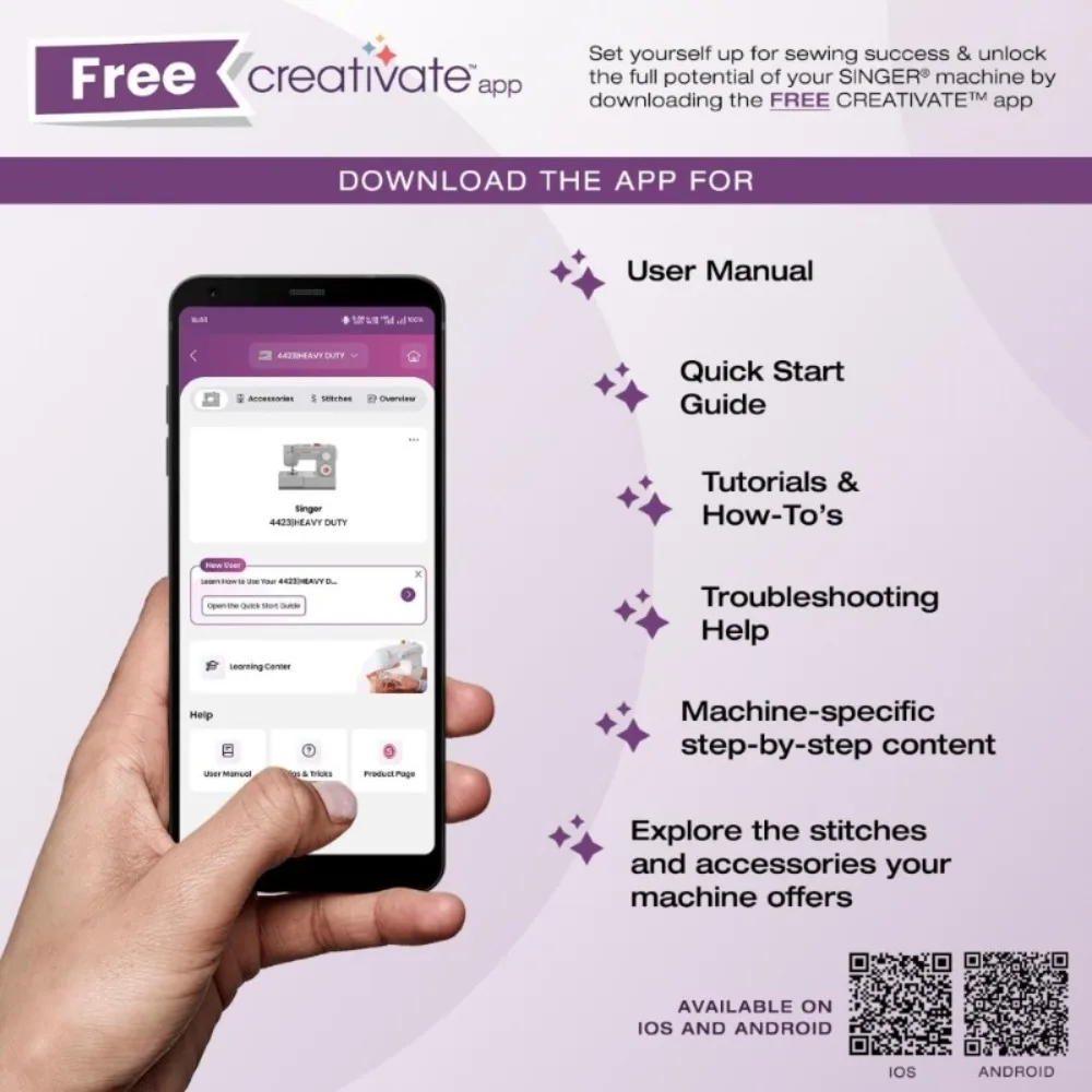 ماكينة خياطة وردية عالية السرعة مع إطار معدني وإضاءة LED 69 تطبيقات غرزة محرك قوي بفتحة أزرار 4 خطوات