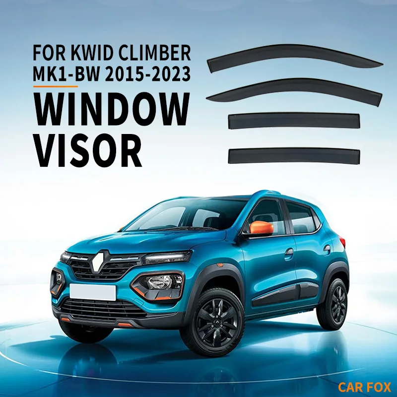 

For RENAULT Kwid Climber MK1-BW 2015-2023 Window Visor Vent Shades Sun Rain Deflector Guard 4PCS/SET