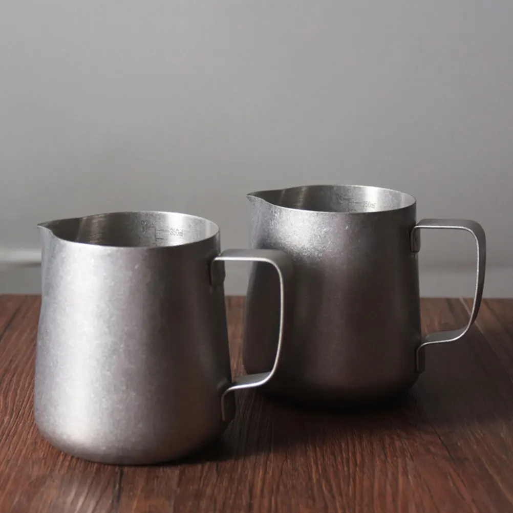 

Stainless Steel Milk Frothing Pitcher Coffee Pot Scale Portable Kitchen Tool for Latte Art Cappuccino Baking Measuring