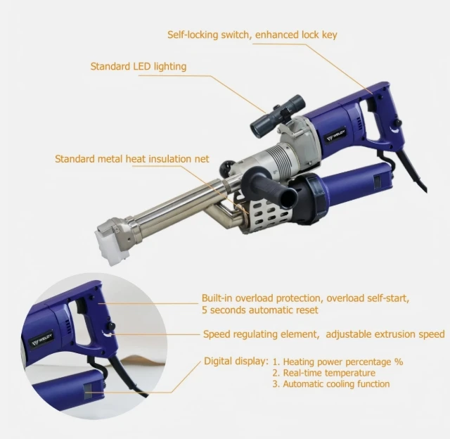 TLF para soldadores plásticos plásticos da soldadura da extrusão nova Weldy EX3 Plus