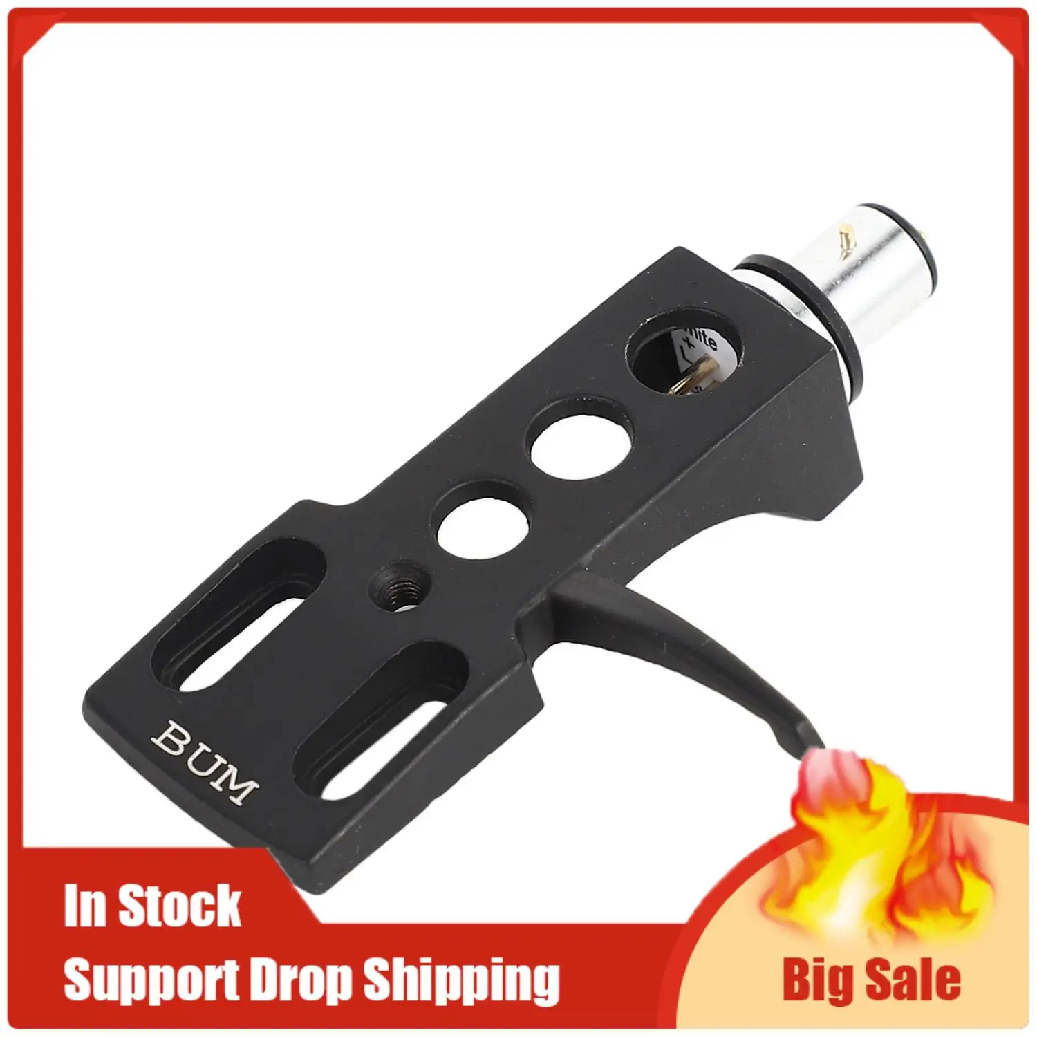 Topaanbiedingen Zwarte draaitafel Headshell voor technics voor andere draaitafels 4-pins contacten Geschikt voor Phono-draaitafels Headshell