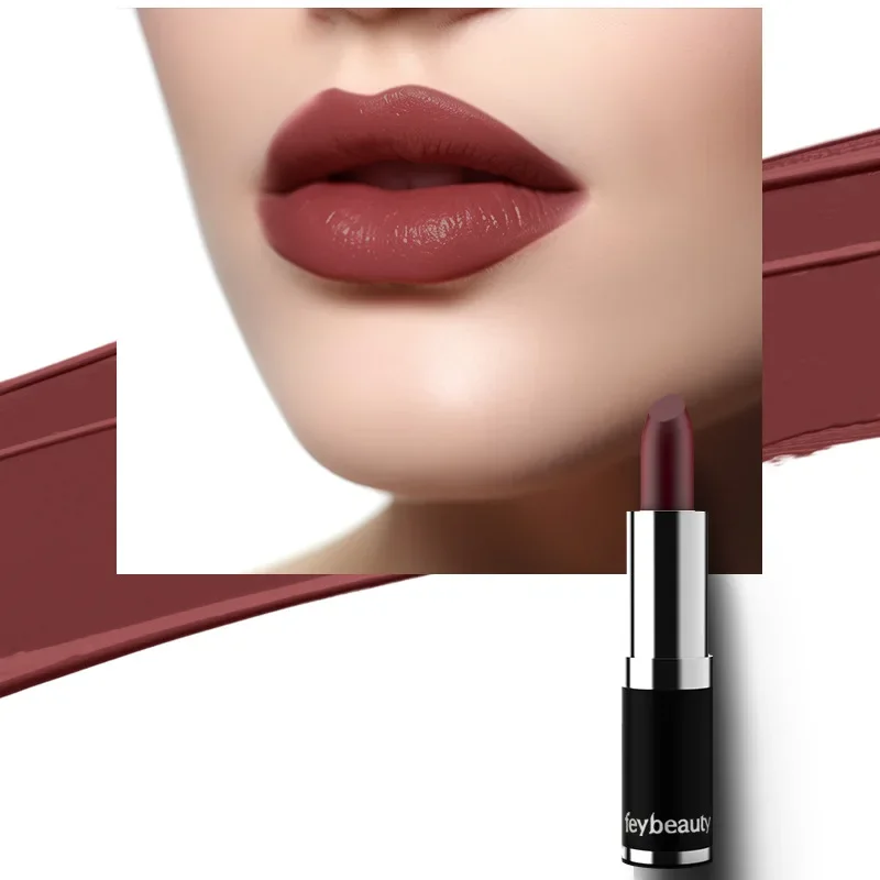 Rossetto opaco opaco con lucidalabbra effetto a lunga durata con ritenzione dell'umidità non facile da attaccare alla tazza rossetto popolare