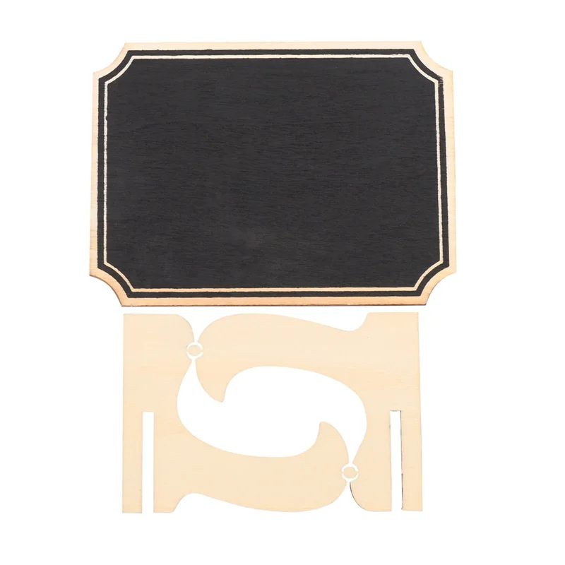 

100 Pack Mini Chalkboards With Support Easels Stand,Place Cards Small Rectangle Little Wood Blackboard