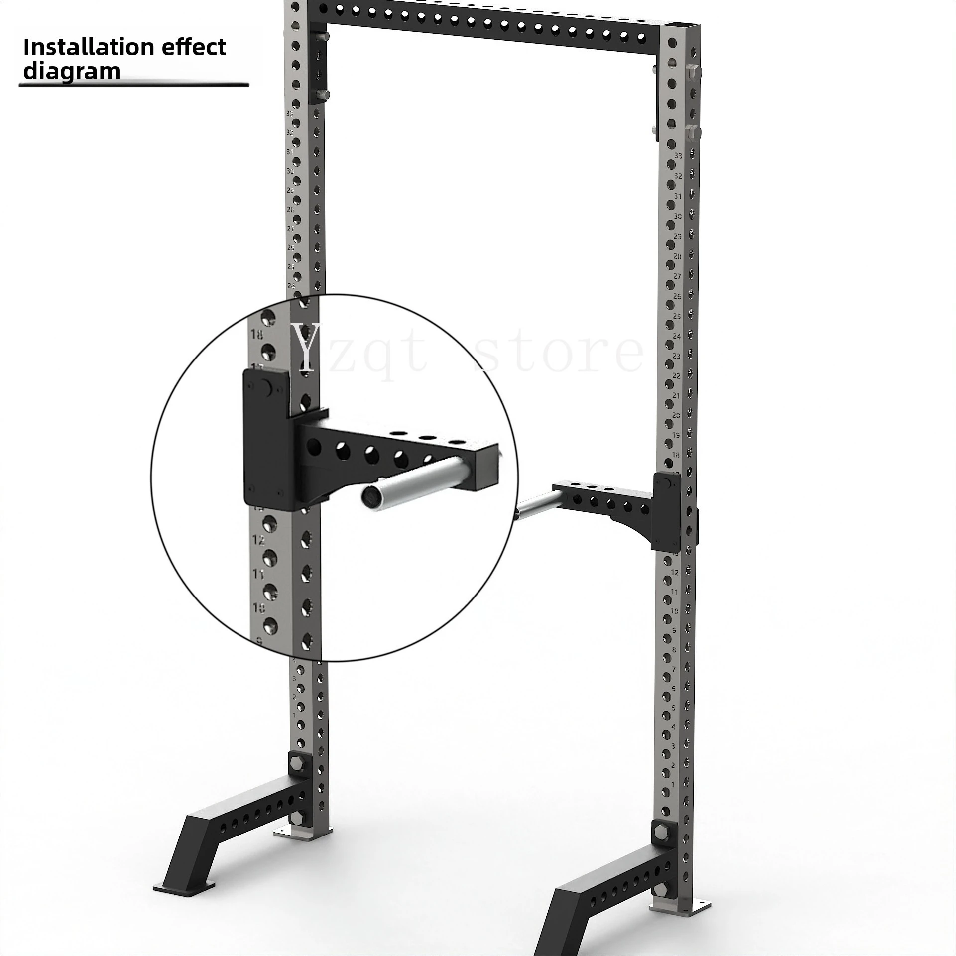 Split parallel bar arm flexion and extension accessories REP accessories Three-head chest push shoulder trainer Household squat