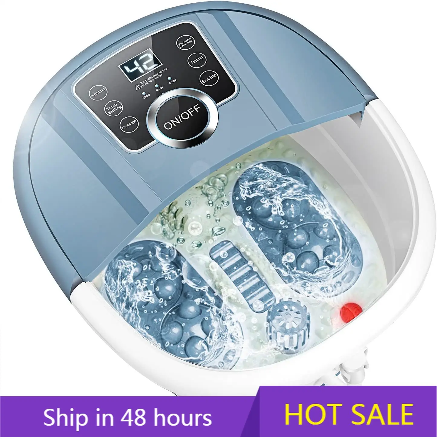 

YTYIN Electric Heat Foldable Foot Spa Bath Massage Machine With Bubble For Tired Feet Relax Soaking Basin
