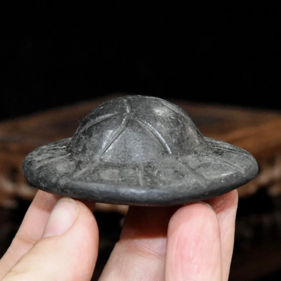 Hongshan Culture Meteorite Magnetite UFO Alien Collectible Carving
