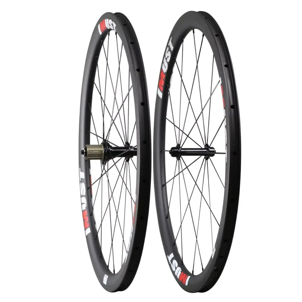 

700C 40mm Clincher Road Bike Carbon Wheel Set 20/24H Light Carbon Road Wheels