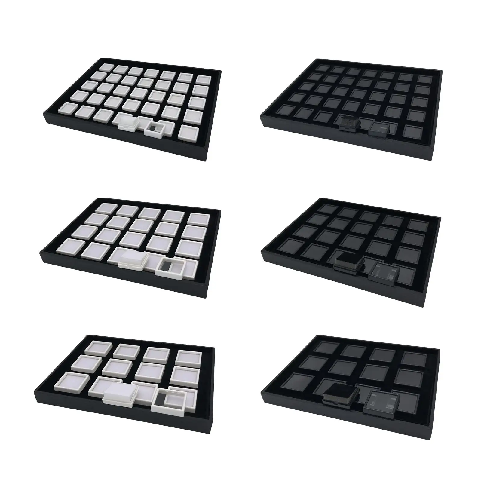 

Diamond Jewelry Display Tray with Small Box for Brooches Loose Gemstones