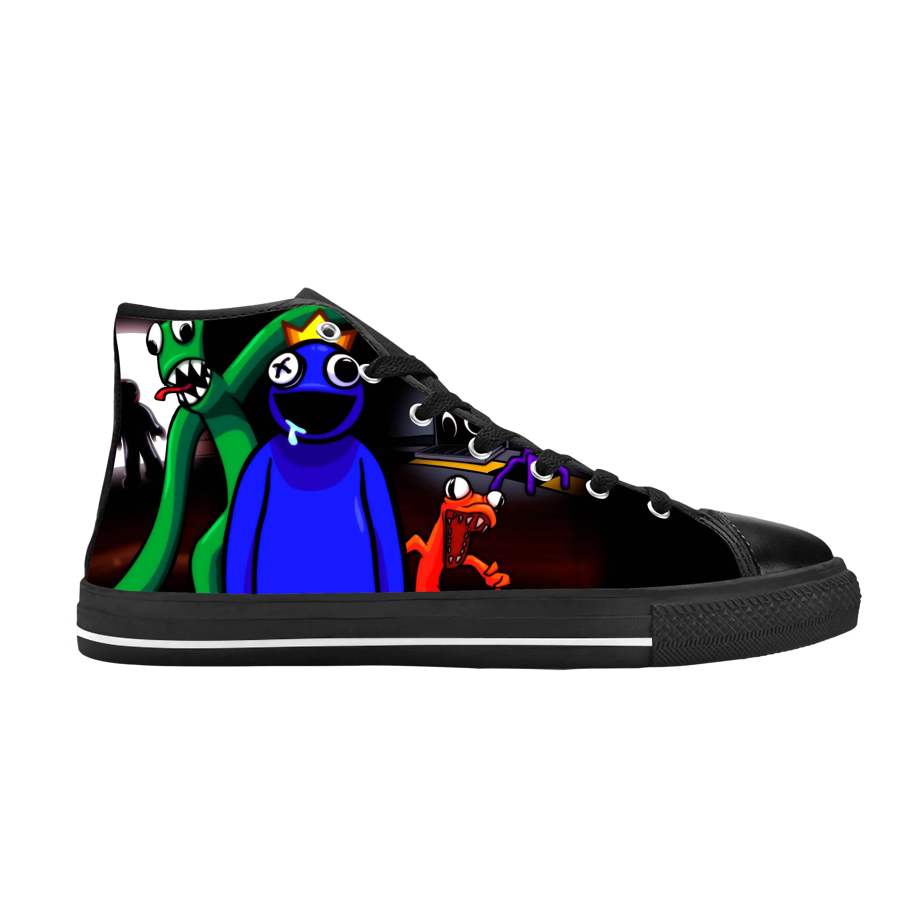 Hot Friend Anime Cartoon Game Manga Comic Rainbow Casual Cloth Shoes High Top Comfortable Breathable 3D Print Men Women Sneakers