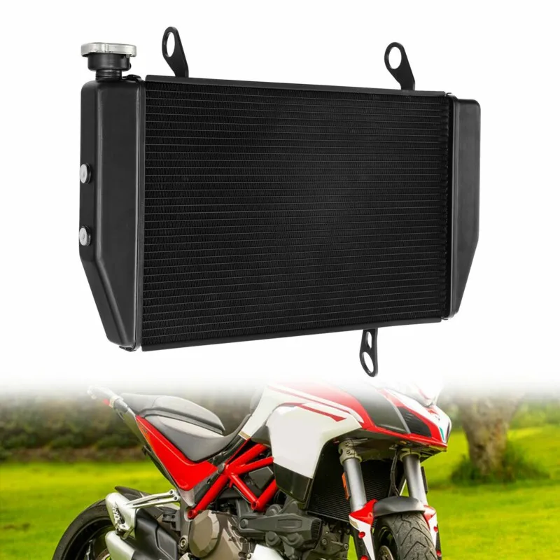 

Motorcycle Engine Radiator Water Cooler Cooling For Ducati MULTISTRADA 1200 10-14 Aluminium