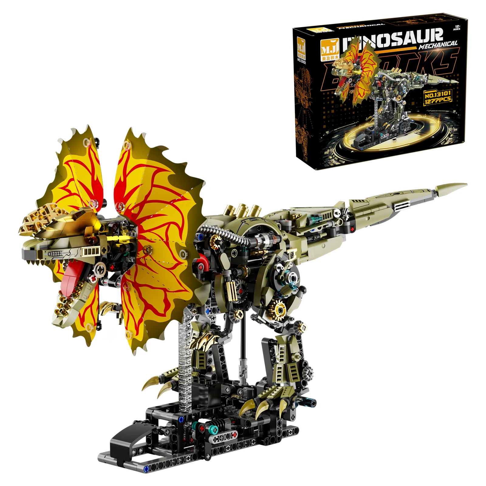 

13101 1277 шт. механический комплект модели динозавра, маленькие строительные блоки, тема динозавра
